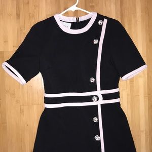 Gucci black dress with cat buttons